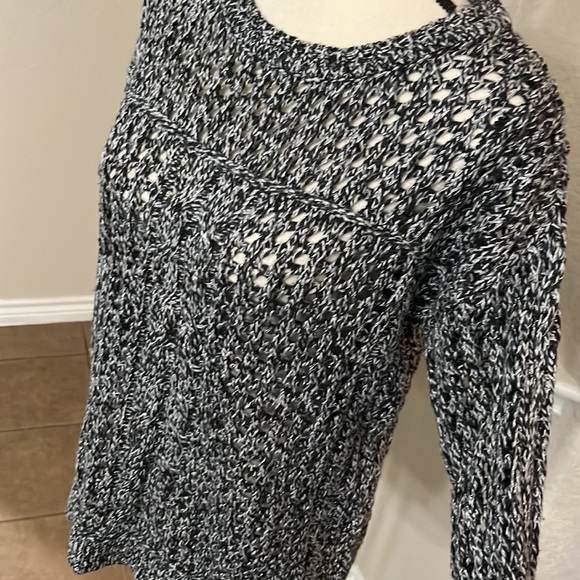 Tommy Bahama black, gray and silver/metallic open knit pullover sweater Size XS - Picture 9 of 17